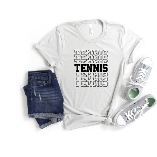 Tennis Tennis Tennis Tennis (Silver) T-shirt